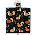 thumbnail image 2 of Squirrel Canvas Picnic Mat Waterproof and Portable for Outdoor Beach Camping Hiking - Large Size Foldable Blanket with Carrying Strap - for Family and Friends Enjoyment, 2 of 6
