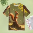 thumbnail image 4 of Funny Squirrel Women's Short Sleeve T-Shirt Crew Neck Casual Summer Trendy Loose Fit Tops, 4 of 6