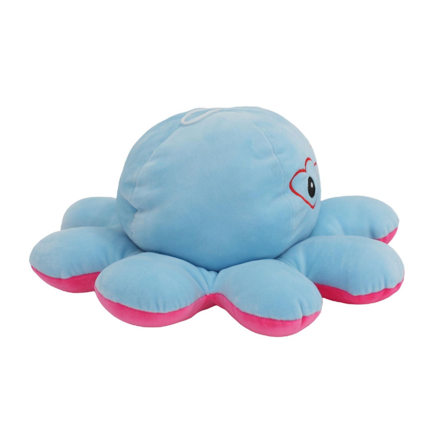 WAY TO CELEBTATE VALENTINE 13.5" REVERSIBLE PLUSH OCTOPUS-BLUE/PINK