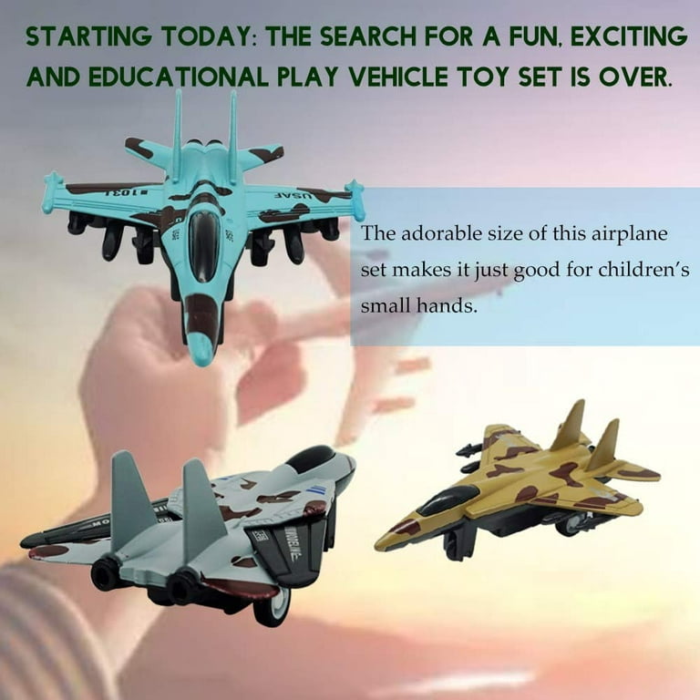 Tcvents 8 Pack Airplane Toys for 3 4 5 6 Year Old Boys, Pull Back Metal  Military Fighter Plane Toys Die Cast Aircraft Plane Jet Models Toy  Airplanes