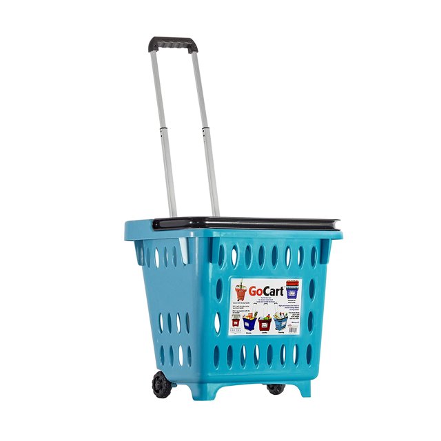 dbest products GoCart Chariot à Poussettes à 2 Roues Panier à Linge Utilitaire, Turquoise