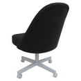 thumbnail image 2 of M-235 Swivel Metal Dining Caster Chair - Black Vinyl - White, 2 of 2