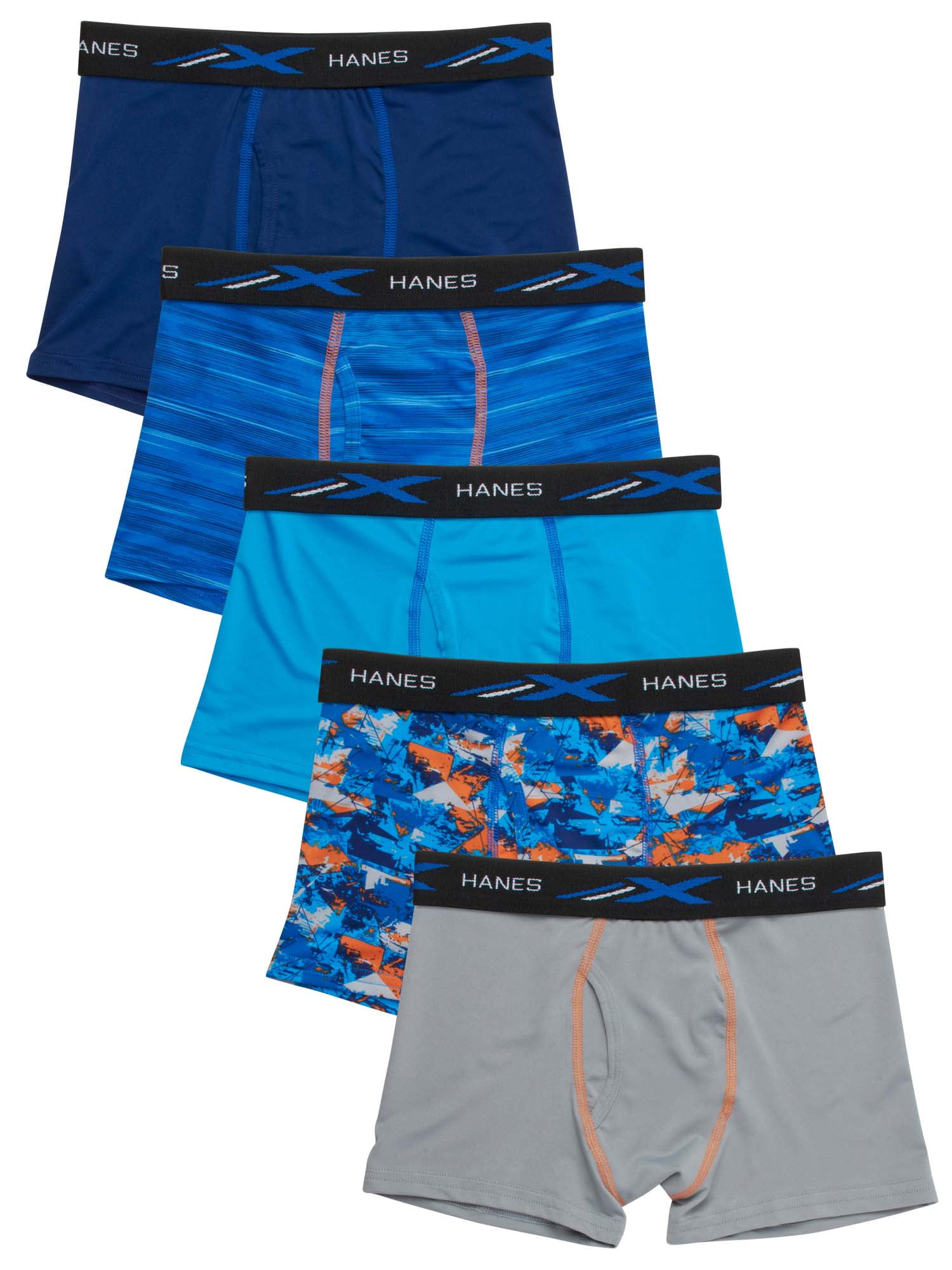 Hanes Boys' X-Temp Stretch Boxer Briefs, 5-Pack