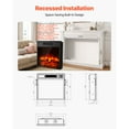 thumbnail image 4 of KFFKFF Electric Fireplace Insert, 18 inch Recessed and Wall Mounted with Adjustable 3 Flame Brightness Levels & 24h Timer & Remote Control, 5000BTU Black, 4 of 9