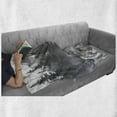 thumbnail image 5 of Garden Mist Soft Flannel Fleece Throw Blanket, Greyscale Design Watercolor Hand Painted Image of Forest, Cozy Plush for Indoor and Outdoor Use, 70" x 90", Grey Dark Grey and White, by Ambesonne, 5 of 5