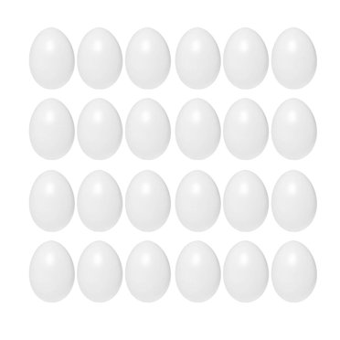 60Pcs Artificial Eggs Fake Easter egg Lifelike Kids DIY Educational Toys for Painting Graffiti White
