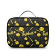 thumbnail image 2 of Softballs and Text Black Pattern Insulated Lunch Bag Teens,Bento School Lunch Bag for Teens for Work,Picnic or Travel 10.6x7.7x4.3 Inches,12 Can Capacity, 2 of 6