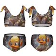 thumbnail image 6 of Q-version Funny Little Yellow Duck Girls' 2-Piece Tankini Swimsuit, 6 of 6