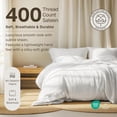 thumbnail image 2 of California Design Den Draps 100 % Coton Ultra Doux, Ensembles de Draps Format Double, Ensemble 4 Pcs, Literie Satin 400 Fils, Draps à Poches Profondes, Draps Rafraîchissants, Draps Format Double, Ensemble de Lit Respirant (Taupe), 2 of 13