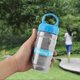 thumbnail image 2 of Toalla de secado rápido con botella de almacenamiento, toalla para secar el sudor, toalla absorbente portátil súper transpirable para deportes al aire libre, gimnasio, entrenamiento [gris claro], 2 of 5
