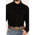 thumbnail image 3 of Wrangler Men's Solid Long Sleeve Snap Denim Western Shirt Tall - 112361702-TLL XX- Tall, 3 of 4