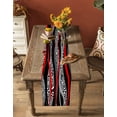 thumbnail image 5 of Table Runner Dresser Scarves 72 Inch Long, Abstract Red Black Stripe Linen Dining Table Runners Zebra Animal Skin Texture Tabletop Scarf for Wedding Holiday Party Kitchen, 5 of 7