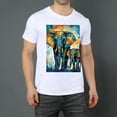 thumbnail image 2 of Basic Oversize Tees For WomenElephant Loose Boyfriend Shirts Casual Blouse round neck, 2 of 5