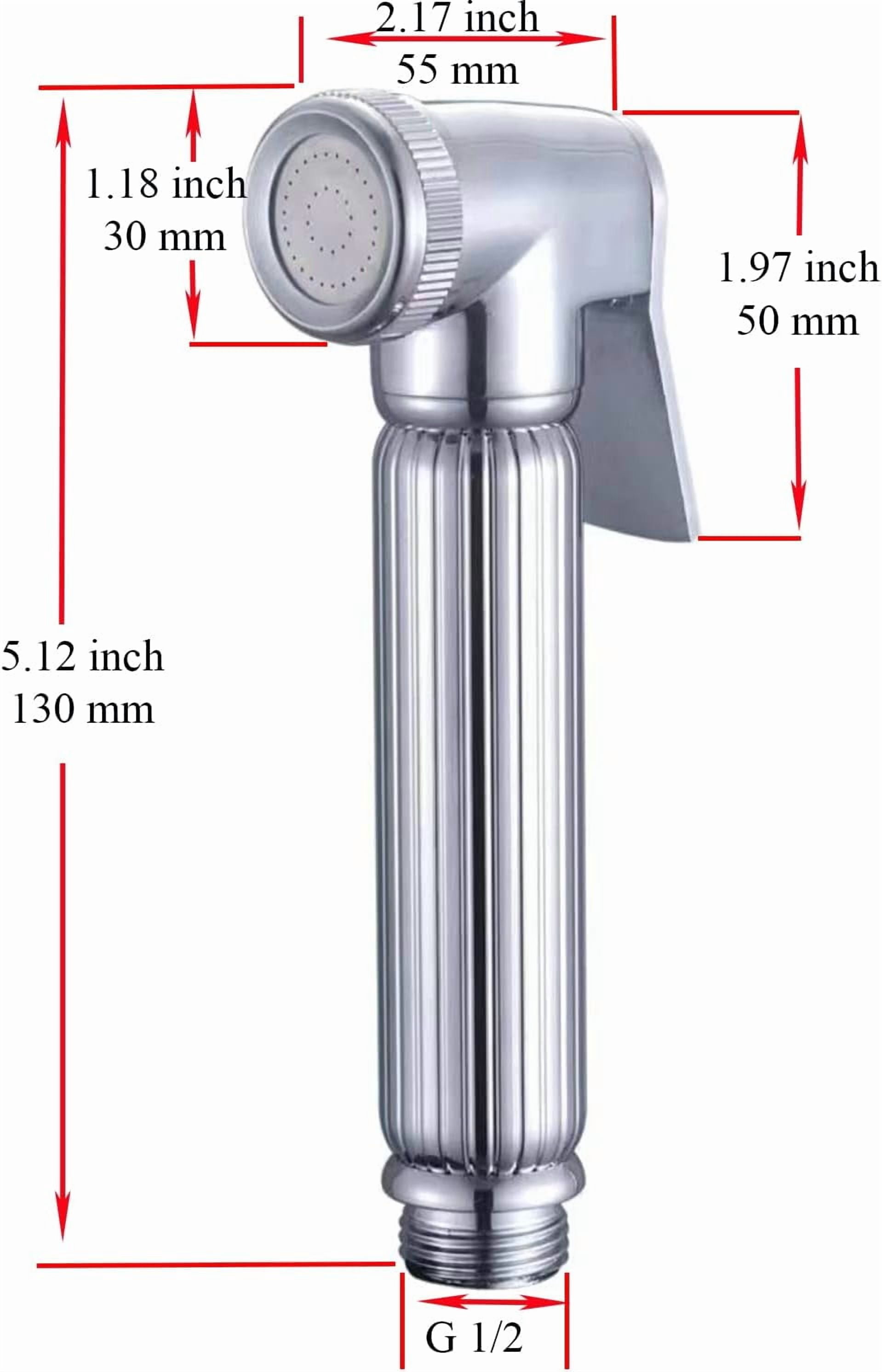 Metal Handheld Bidet Sprayer Toilet-Adjustable Water Pressure Control with Bidet Hose for Feminine Wash Bidet Faucets Sprayer for Kitchen and Toilet Cleaning