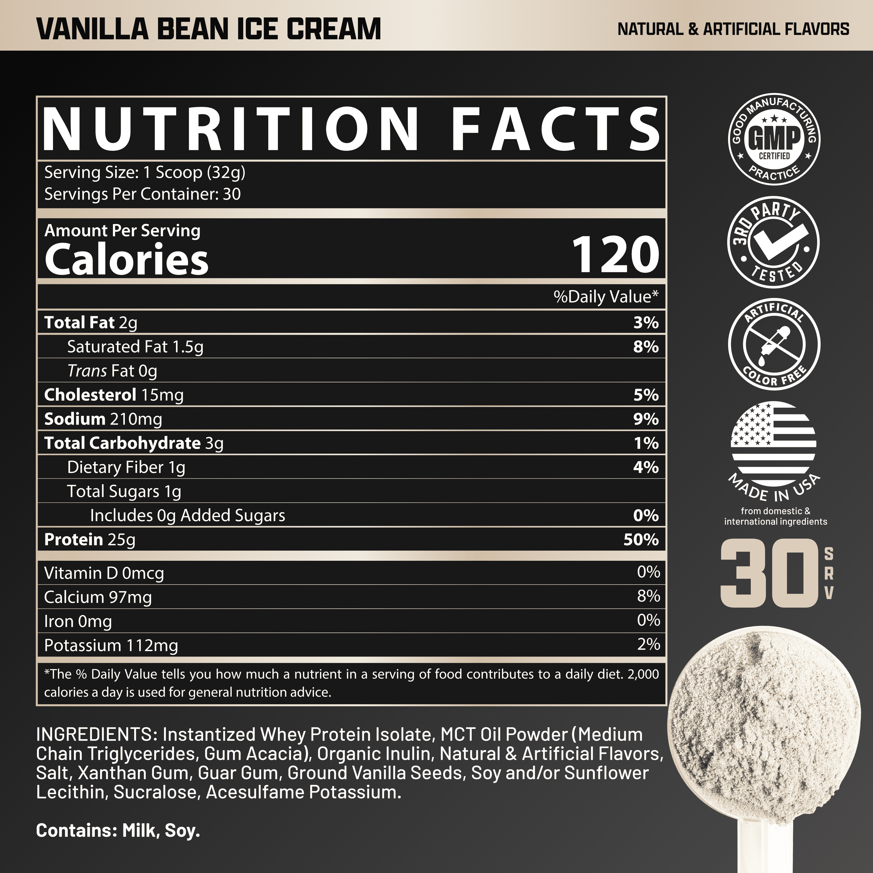 Nutrex Research IsoFit Vanilla Whey Isolate Protein Powder 100% Whey Protein Isolate | Muscle Recovery, Naturally High EAAs | Fast Absorbing, Easy Digestion | (Vanilla Bean Ice Cream, 30 Servings)