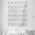 thumbnail image 1 of Botanical Tapestry, Abstract Outline Drawings of Poppies Buds and Blossoms Garden Art Meadow, Wall Hanging for Bedroom Living Room Dorm Decor, 60W X 80L Inches, Charcoal Grey White, by Ambesonne, 1 of 2