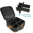 thumbnail image 4 of FORMRS Travel Makeup Bag Large Capacity Train Case Cosmetic Organizer with Adjustable Dividers, Orange Mushroom, 4 of 8