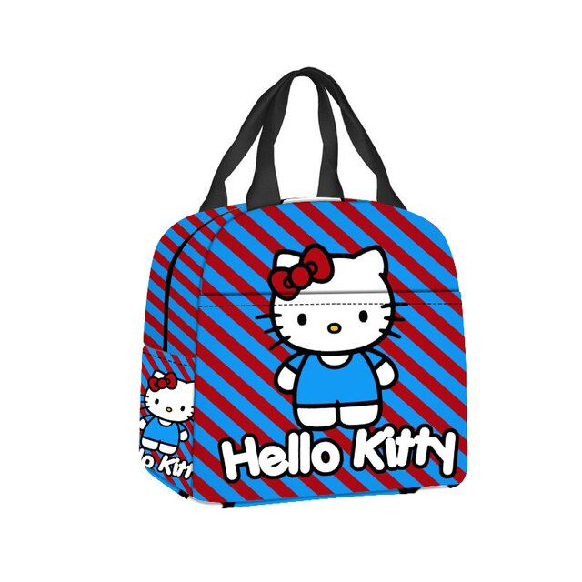 New Sanrio Hello Kitty Lunch Bags Students Portable Zipper Camping Picnic Bags Waterproof