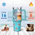 thumbnail image 4 of 40oz Cute Spiral Seashell Stainless Steel Flip Straw Tumbler Spill Proof Travel Cup Double Wall Vacuum Insulated Coffee Mug with Top Handle, 4 of 6