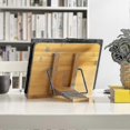 thumbnail image 3 of Bamboo Book Stand, Adjustable Book Holder Tray And Page Paper Clips-cookbook Banmo, 3 of 3