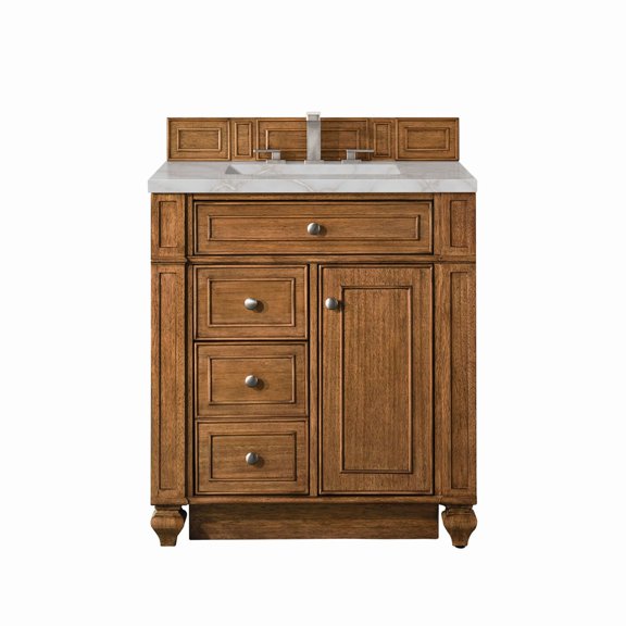 James Martin Vanities 157-V30-3Vsl Bristol 30" Single Basin Walnut Wood Vanity Set - Brown