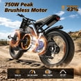 thumbnail image 4 of Helokeep K6-Pro Fat Tire All-Terrain Bike for Adults, 20"x4.0" Fat Tire, 750W Motor, 48V 17.5Ah Removable Battery, Dual Suspension, UL 2849 Certified, 4 of 10