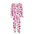thumbnail image 5 of FDGIU Women Plus Size Valentine Pajamas Set - Long Sleeve 2 Piece Sleepwear Holiday Pj’s Loungewear Set, 5 of 6
