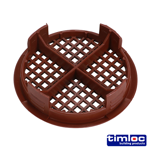 Timco - Timloc Push-in Soffit Vent - Brown - 1142 (Size 70mm - 10 Pieces)