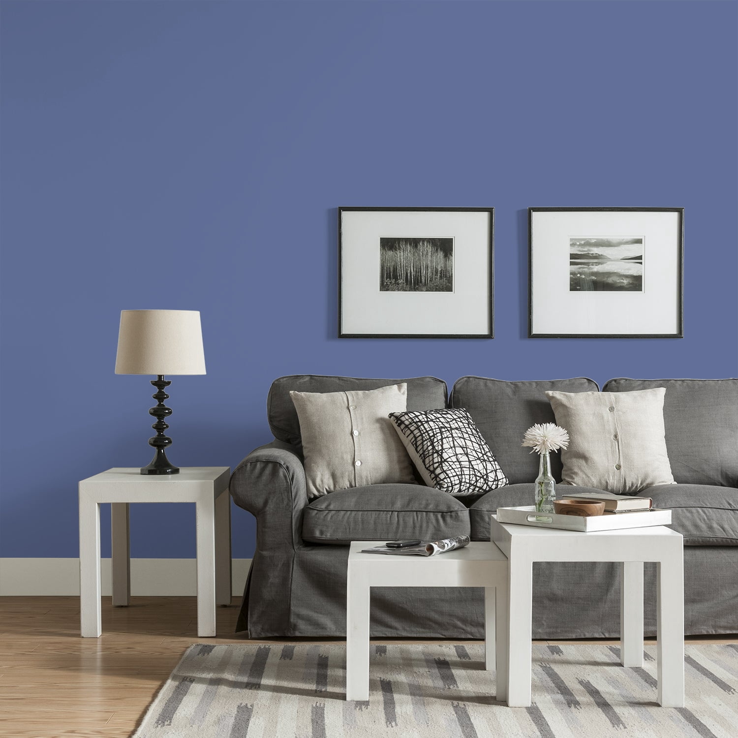 Glidden One Coat Interior Paint and Primer, Blueberry Patch / Purple, 1-Quart, Eggshell
