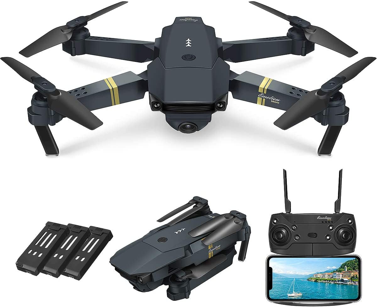 Foldable Drone RC Quadcopter with Altitude Hold WiFi FPV 1080P 4K HD Dual Camera Drone E88 Pro Drone with Camera for Adults Headless Mode One Key Take Off/Landing