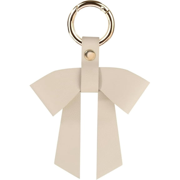 Leather Bow Charm for Bag Purse Handbag, Elegant Bow Keychain, Cute Bag Accessory