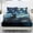 Blue-Black Cat Starry Night, variant on Kuiaobaty 3 Pieces Bed Sheets Set Soft Breathable Fitted Sheet with Pillowcases All Season Bedsheet for Full Size Bed Beagle Paw Print