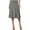 Grey, variant on WENWU Women's Solid Lightweight Flare Midi Pull On Closure Skirt High Waist Skirt Corduroy Skirt