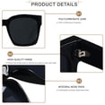 thumbnail image 3 of ANDWOOD Gafas de Sol Oversized Cuadradas para Mujer, Paquete de 2 en Negro, 3 of 6