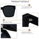 thumbnail image 3 of ANDWOOD Gafas de Sol Oversized Cuadradas para Mujer, Paquete de 2 en Negro, 3 of 6