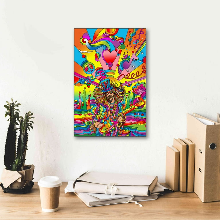Epic Graffiti 'Hippie Musician 3' by Howie Green, Canvas Wall Art