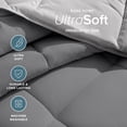 thumbnail image 5 of Bare Home 1800 Collection Reversible Down Alternative Comforter, All-Season, Queen, Gray/Light Gray, 5 of 10