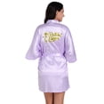 thumbnail image 2 of LYMAYTER Birthday Satin Robe‌ for Women's Short Kimono Summer Party Sleepwear Bathrobe S-2XL, 2 of 8