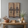 thumbnail image 2 of Canvas Wall Art, Wooden Plank Framed Canvas Prints for Living Room Bedroom, Rustic Farmhouse Brown Black Barn Door Large Gallery Wrapped Wall Decor for Home Office, Gifts, 16"x20" Ship Next Day, 2 of 6