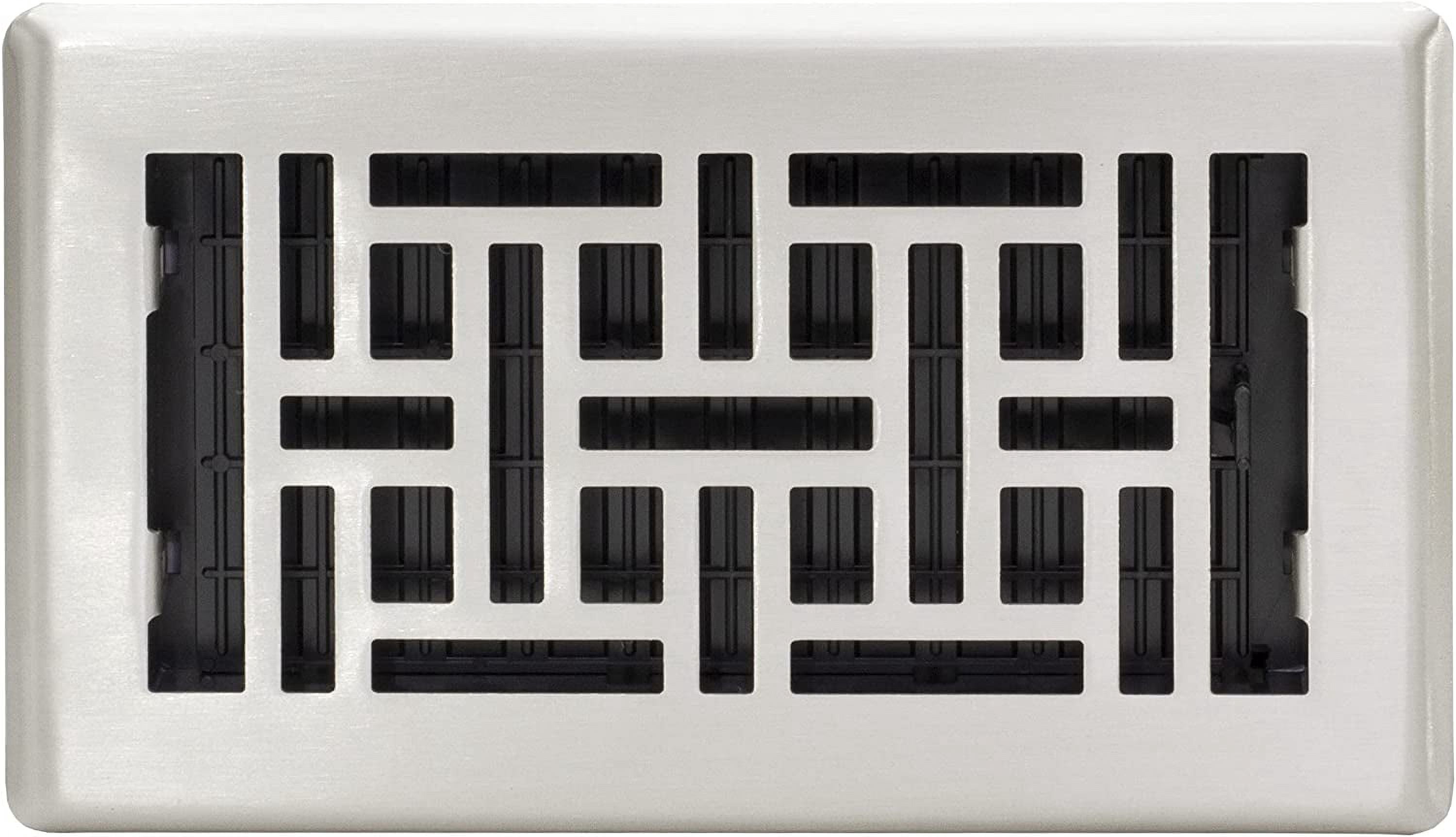 Decor Grates 4x12 Oriental Floor Register Vent Cover, Adjustable Airflow Control, Chrome (AJH412-C)