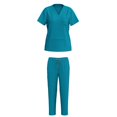 thumbnail image 2 of LYMAYTER Women Multi-pocket Design Nurse Uniform Quick-Dry Comfort Ventilate Routine Operating Room Nurse Uniform for S-2XL, 2 of 8
