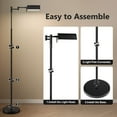 thumbnail image 5 of SUNMORY Floor Lamp, Pharmacy Swing Arm Floor Lamps for Living Room, 57" Tall Adjustable with Remote & Touch Control, 3 Color 16W Lamps for Bedroom, Dimmable, Black Standing Lamp for Reading Office, 5 of 12
