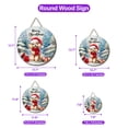 thumbnail image 5 of Merry Christmas Poodle Enjoys Woofmas Winter Xmas Holiday Round Wood Sign Poodles Dog Lover Gifts Idea Hanging Wall Home Decor - 02022, 5 of 5