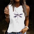 thumbnail image 2 of Moda mujer Casual sin mangas impreso señoras sudaderas Tops camisa chaleco fino Fridja qr2078, 2 of 6