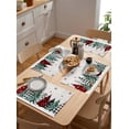 thumbnail image 5 of Christmas Tree Placemats Set of 4,Non Slip Washable Farmhouse Trees Table Mats Set Snowflake Winter Table Placemats for Kitchen Dining Table,Wedding Holiday Party Christmas Decoration, 5 of 6