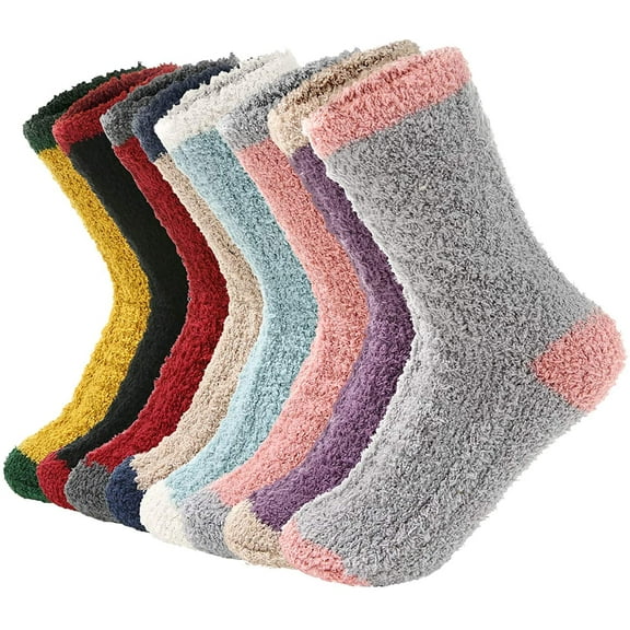 Women'S Slipper Fuzzy Christmas Crew Socks For Women Warm Soft Fluffy Socks Winter Cozy Gifts