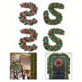 thumbnail image 4 of Christmas Garland with Pinecones Red Berries Christmas Decoration Garland Rattan, 4 of 8