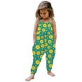 thumbnail image 2 of Tfken Jumpsuit For Girls Summer Sleeveless Graphic Comfy Casual Jumpsuit Daily Wear Toddler Comfortable Clothes Size 5-6 Years Green, 2 of 9