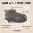 thumbnail image 3 of Cushionaire Hippy Women’s Suede Platform Ankle Boots – Water-Resistant Genuine Suede, Faux Fur Lining, Cozy Winter Slip-On Design, Comfortable Footwear with Wide Widths Available, 3 of 8