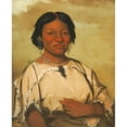 thumbnail image 2 of George Catlin 15x18 Black Ornate Wood Framed Double Matted Museum Art Print Titled - Oo-Je-En-A-He-A, Woman Who Lives in a Bear's Den (1832), 2 of 5